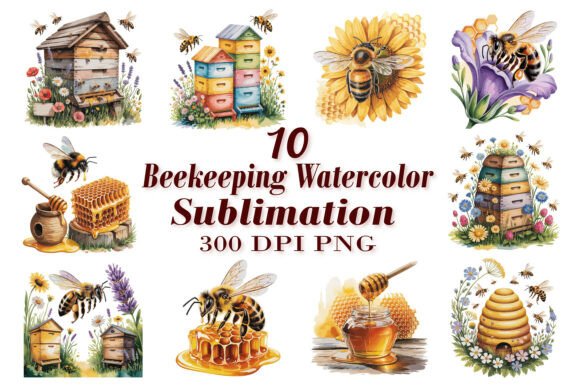Beekeeping Watercolor Sublimation PNG: A Creative Tool for Unique Projects
