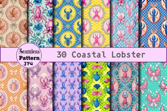 Coastal Lobster Seamless Pattern: A Versatile Design for Creative Projects