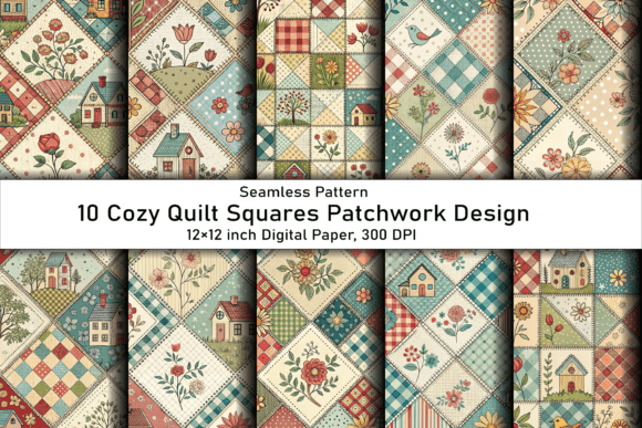 Cozy Quilt Squares Patchwork Design