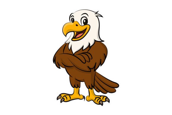 Cute Cartoon Eagle Vector EPS for Creative Projects