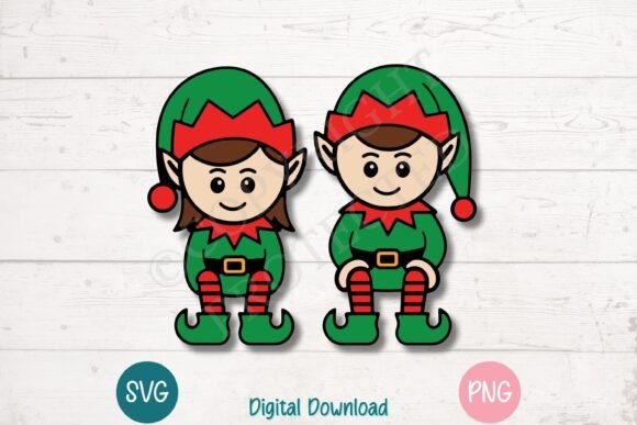 Cute Christmas Elf Clipart for Holiday Projects and Creative Workflows