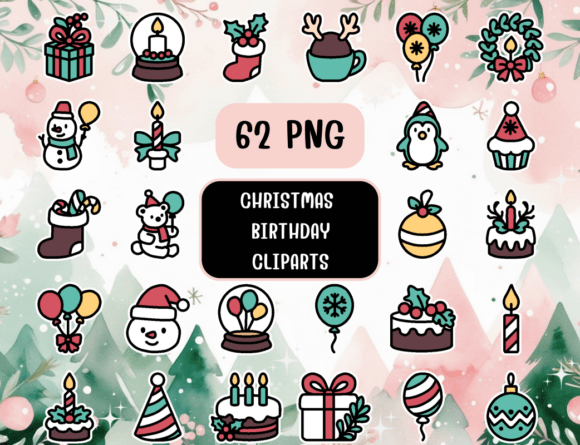 Designing Dual Celebrations with Christmas Birthday Clip Art