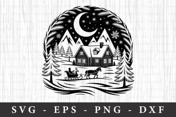 Evaluating the Winter Cabin Sleigh Night SVG for Professional Craft Projects