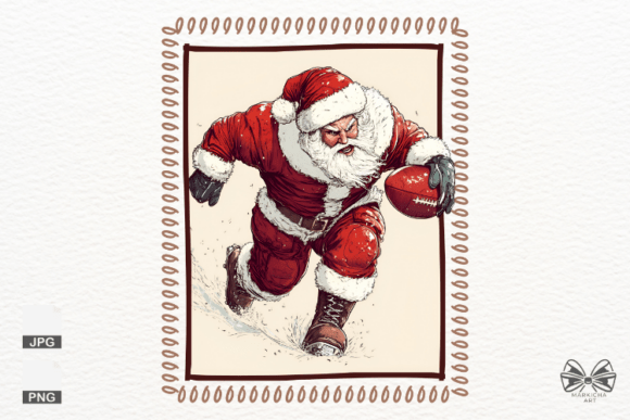 Football Santa Postage Png Clipart