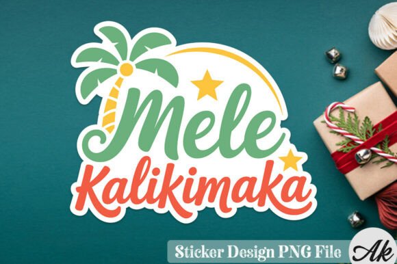Mele Kalikimaka Sticker Design