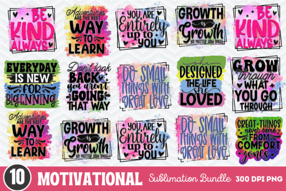 Motivational Quotes Sublimation Bundle: Elevate Your Creative Projects