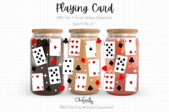 Playing Card Libbey Glass Wrap – Digital: A Fun and Functional Design for Creative Projects