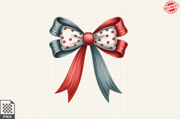 Preppy Christmas Coquette Bow Clipart Guide