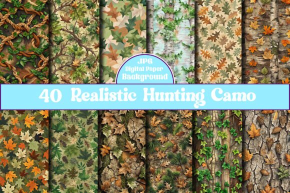Realistic Hunting Camo Digital Paper