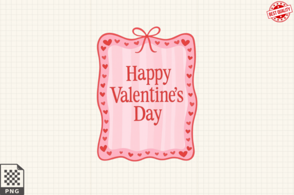 Valentine's Coquette Frame Clipart PNG