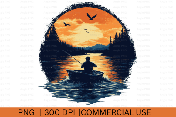 Watercolor Fishing, Father’s Day PNG